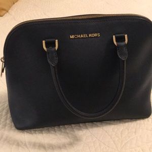 Michael Kors Navy Blue Dome Satchel